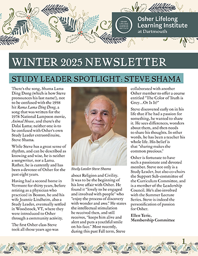 2025 Winter Newsletter